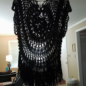 Crochet top cover up